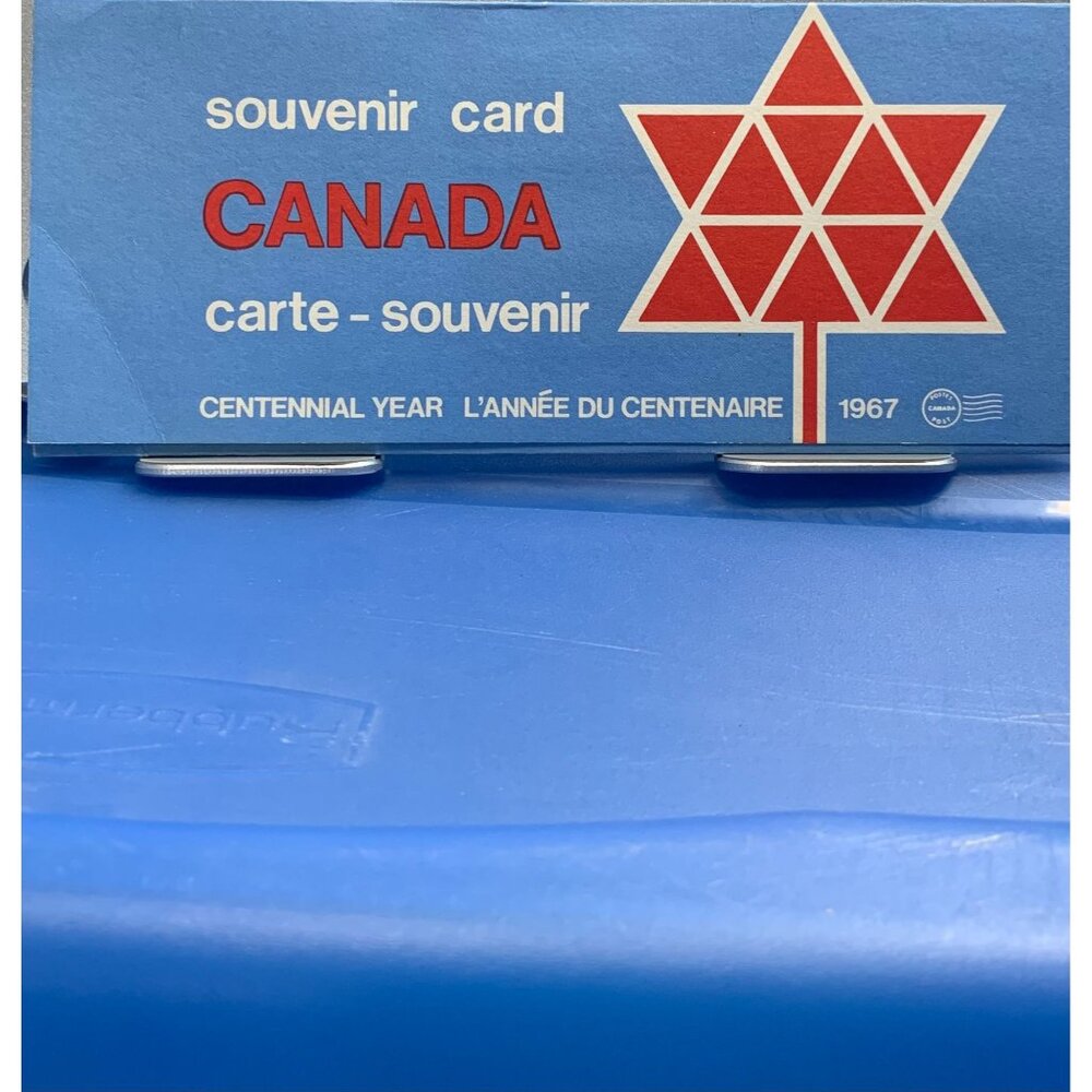 1967 Canada Centennial Souvenir Card With Stamps & Provincial Floral Emblems